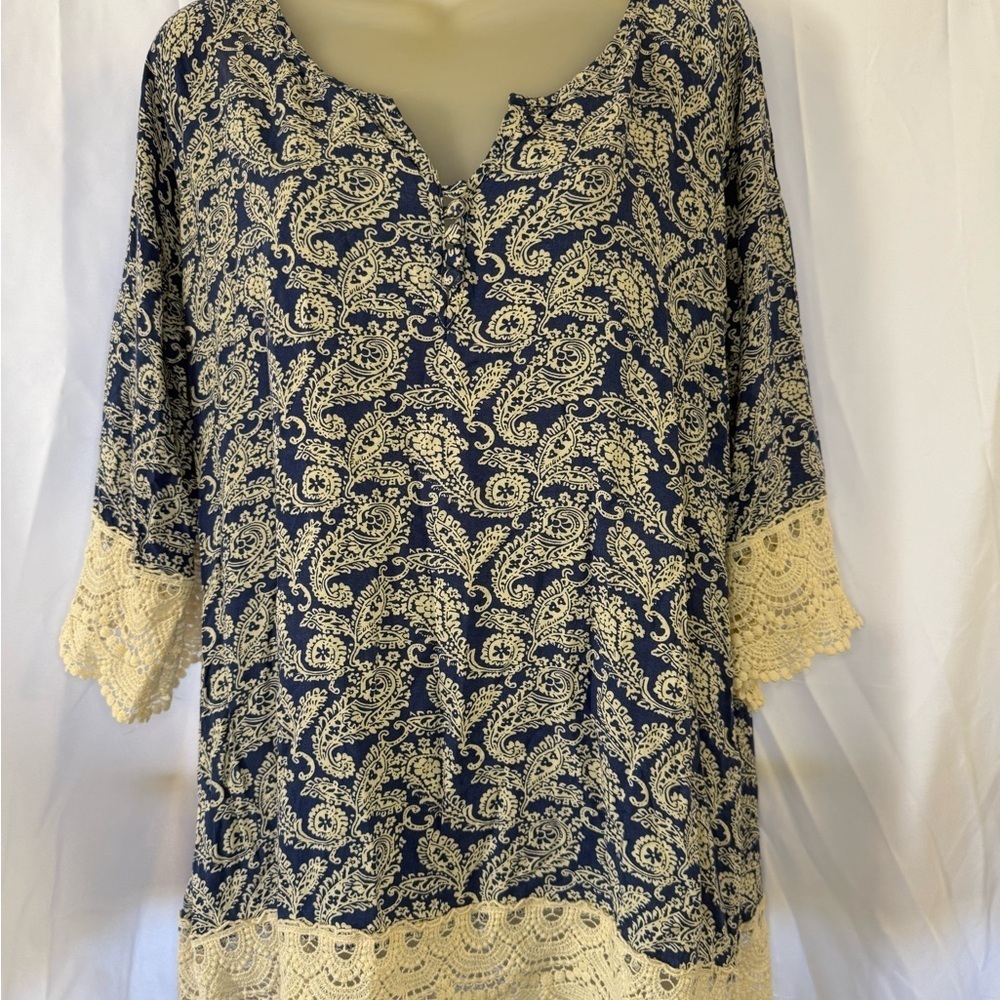 ✨ Solitare Boho Tunic Top – Size Large ✨